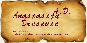 Anastasija Drešević vizit kartica